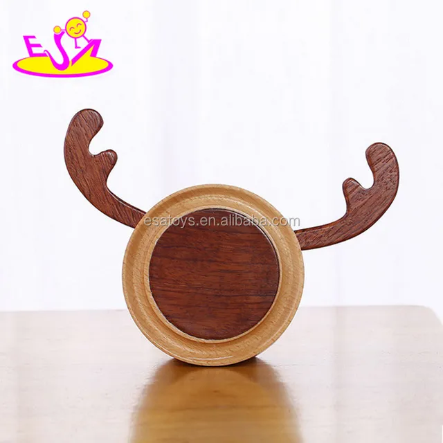 wholesale fancy wooden hand crank music box for baby w07b057