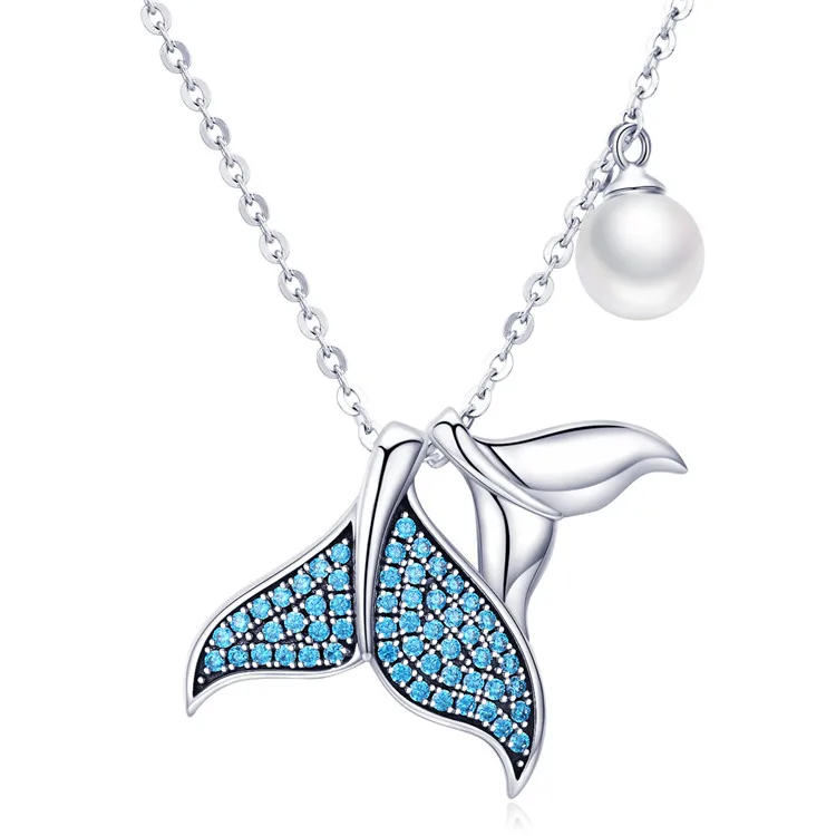 SCN309 Real 925 Sterling Silver Mermaid Tears and Shell Pearl Necklaces Fish Tail Pendant for Women oceanJewelry
SCN309 Real 925 Sterling Silver Mermaid Tears and Shell Pearl Necklaces Fish Tail Pendant for Women oceanJewelry