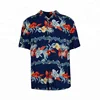 Best selling summer best beach funny viscose flower printed shirt for men