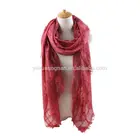 Latest Spring Simple and Elegant Women Cotton and Linen Scarf