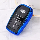 Free shipping Soft TPU car key case cover for Toyota Crown Levin Highlander Camry Fob Remote Key