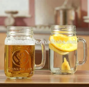 mexico rooster cup beer mug with handle glass, mason jar with