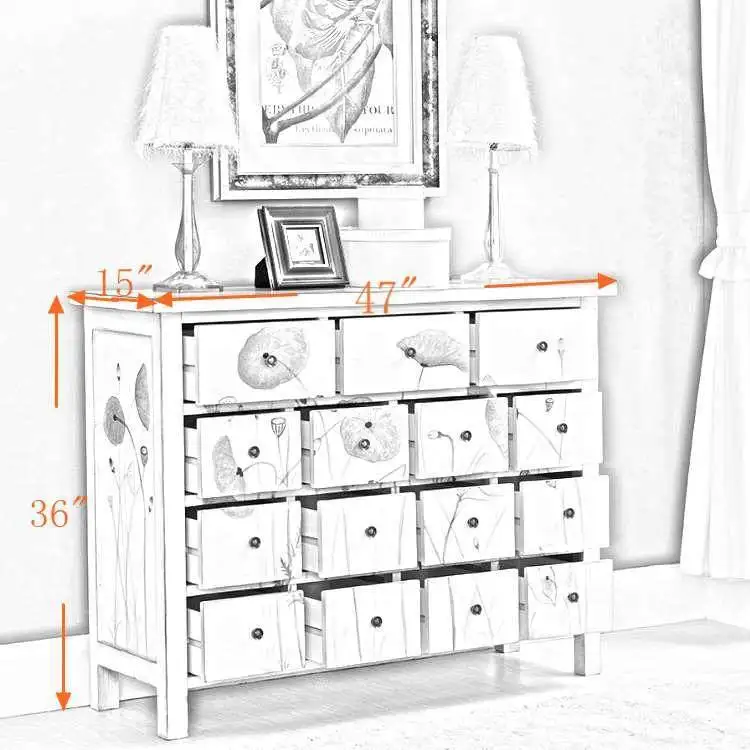 Credenza オーク ホワイト サイド ボード ヴィンテージキャビネット仕入れ・メーカー・工場