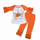 Giggle Moon Kids Girls Unicorn Pattern Clothing Sets Children Halloween Party Clothes Set