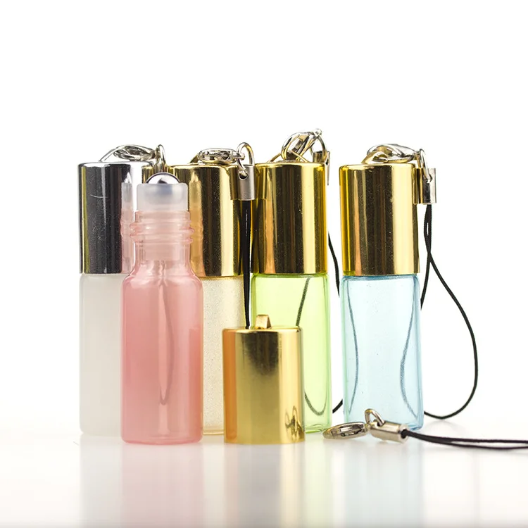 5ml pearl color empty refillable glass roll on bottles with key chain gold cap metal ball
5ml pearl color empty refillable glass roll on bottles with key chain gold cap metal ball