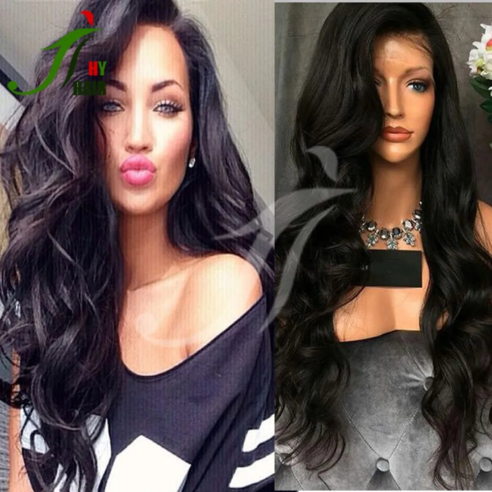 Can Part Anywhere Full Lace Human Hair Wig Wavy Side Part Lace