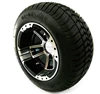 10" Storm Trooper Machined/Black GOLF CART WHEELS AND 205/50-10 LOW PROFILE GOLF CART TIRES COMBO - SET OF 4