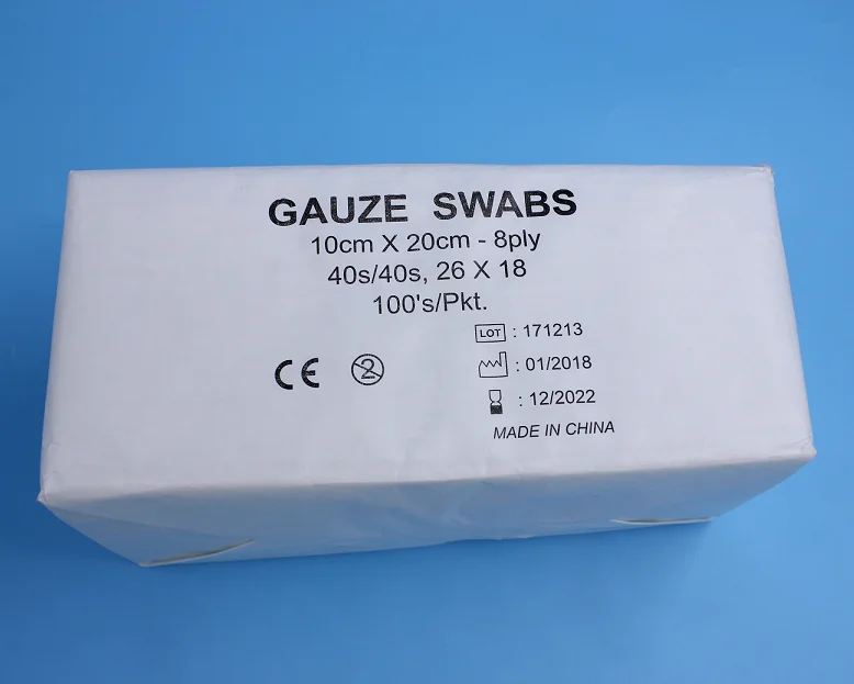 disposable medical gauze swab 100% cotton