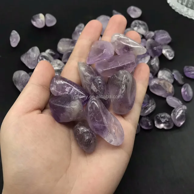 high quality pure natural light purple crystal tumble quartz