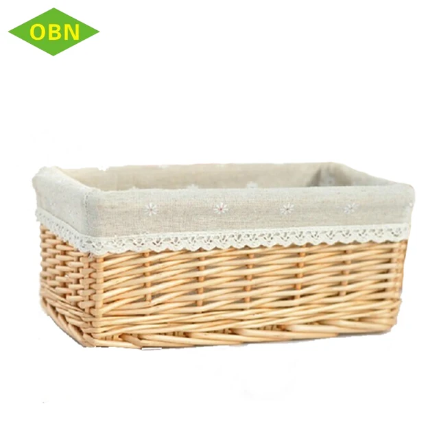 bassinet rectangular willow baby clothing wicker storage basket