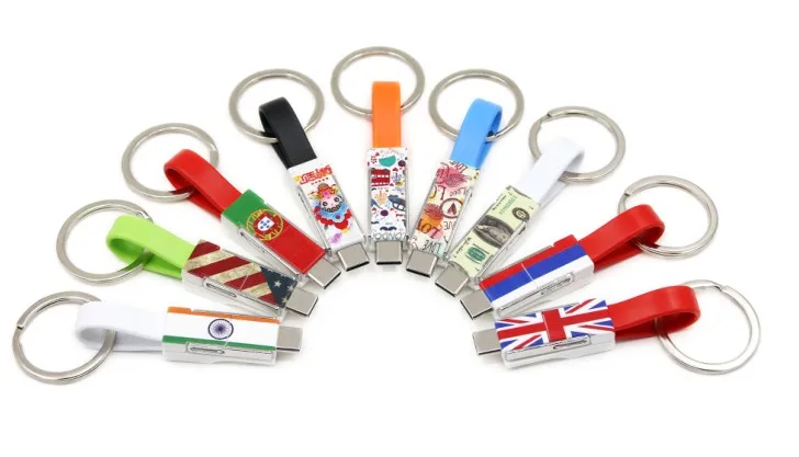 2019 top seller on Amazon CE ROHS FCC promotional gift 3 in 1 usb cable keychain for iphone for Android for type C - ANKUX.COM