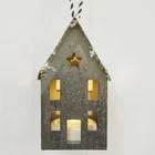 Holiday Decoration Christmas Tree Hanging Ornaments led Light Wooden House
