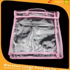 Custom Clear Large Plastic PVC Bag with Button and Handles