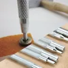 11pcs/ Set Leathercraft Tool Punch Snap Kit Rivet Setter with Base for Punch Hole and Install Rivet Button