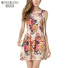 TONGYANG Summer Women Dress Ladies Print Casual Style Fashion Office Clothing Cheap Bohemian Beach Sleeveless Dress