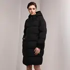 Warm Hood Adjustable Waist Padded bubble autumn winter women down long coat