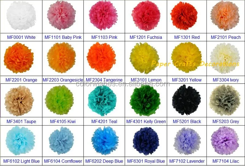 38colors Available Diy Tissue Paper Pompoms Flowers Balls Wedding