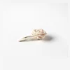 1 inch pearl color ribbon rose flower snap clip