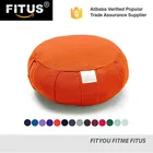 FITUS Organic Zafu Buckwheat Meditation Cushion Bolster Yoga Cushion Handcrafted Certified Organic Premium Cotton