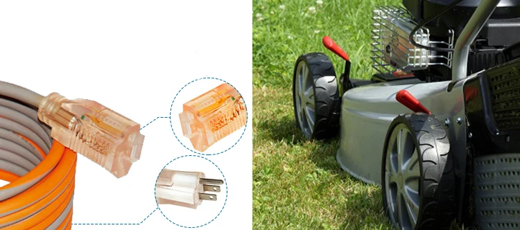 Orange yellow Single Plug outdoor extension cord Dropshipping from US