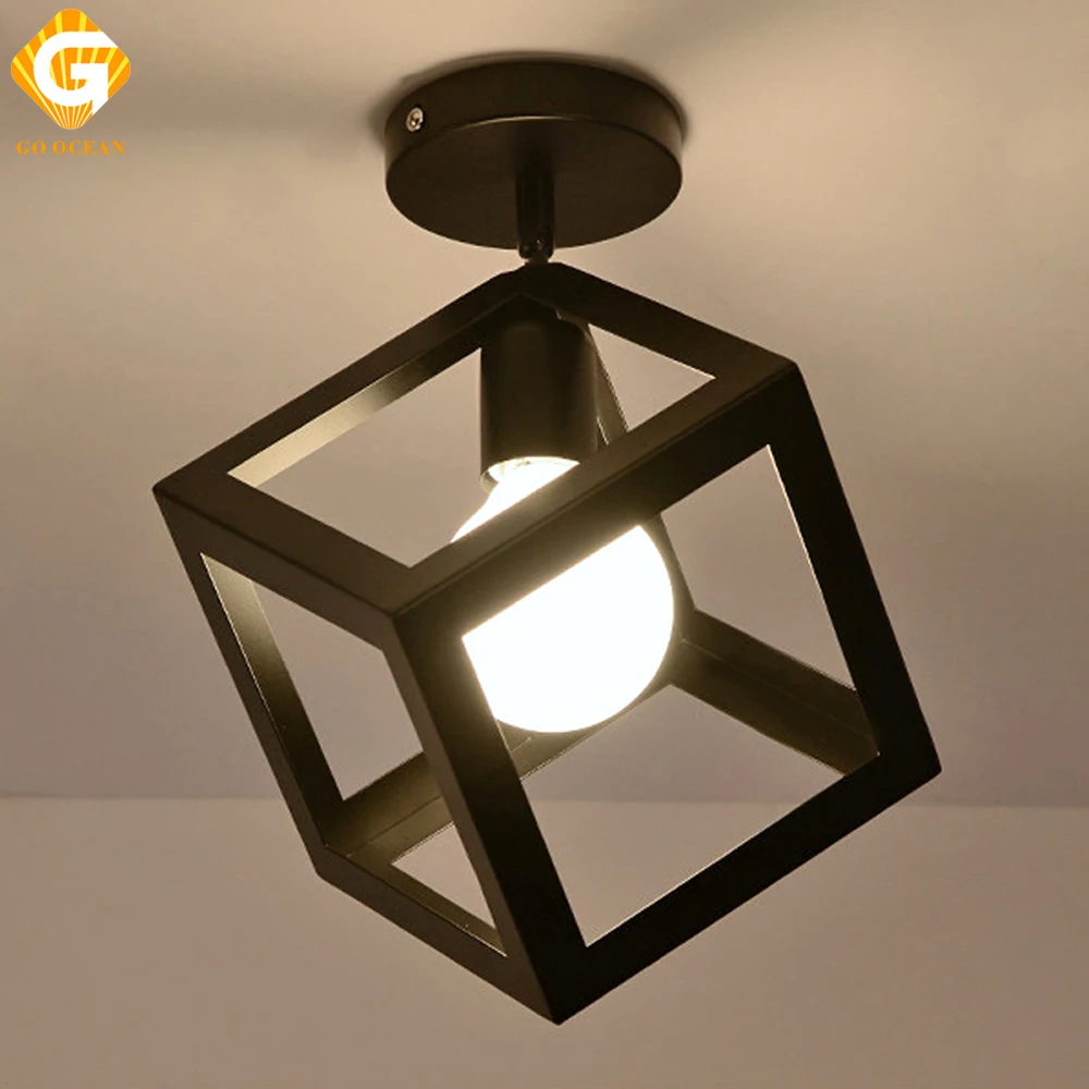 1-GO OCEAN Ceiling Lights LED Ceiling Light Iron Black Frame Modern Light Fixtures Ceiling Lamps For Living Room LED Lamp (3)