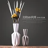 Nordic modern folding shape ceramic flower vase for wedding gifts
