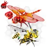 DIY Plastic Insect red dragonfly building blocks toys