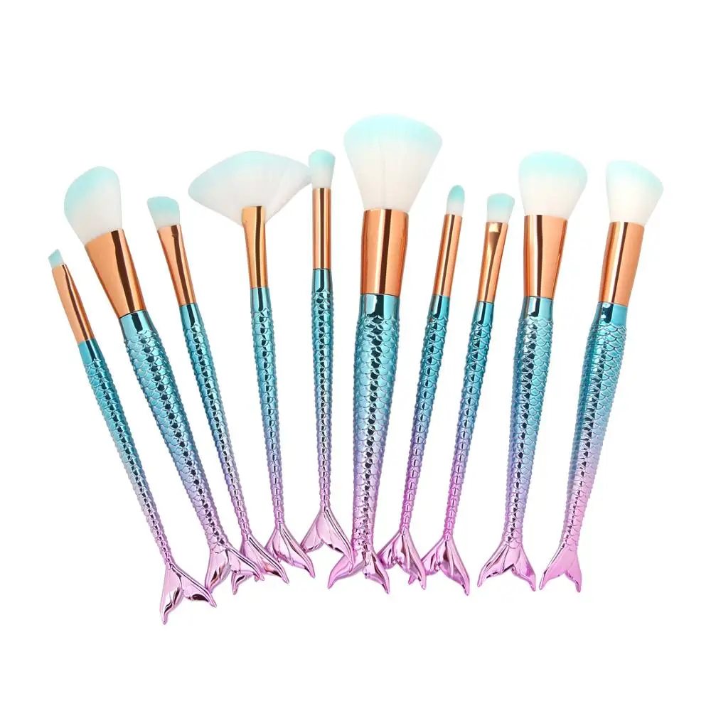 Wholesale 10pcs Unicorn Makeup Brushes Professional Mermaid Make up Brushes Lip Brushes, Gredient;colorful
Wholesale 10pcs Unicorn Makeup Brushes Professional Mermaid Make up Brushes Lip Brushes, Gredient;colorful