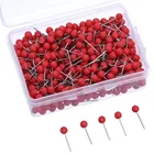 Red Map Push Pins 1/ 8 Inch Small Size, 500 Pack