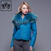 Hot style latest designs lady casual fashion women leather jacket for wholesale winter fur coat leather