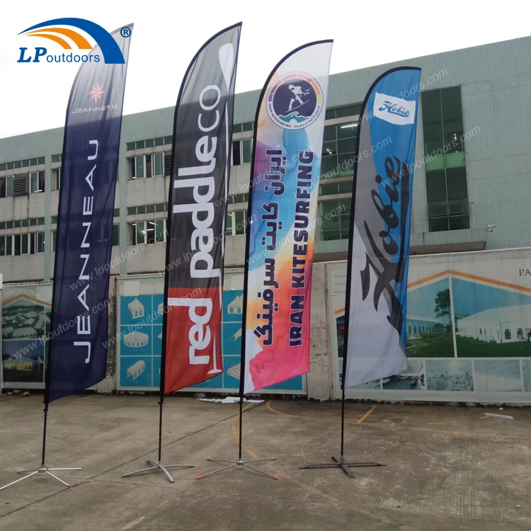 Cheap Promotional Feather Flag Banners For Outdoor Display Trade
