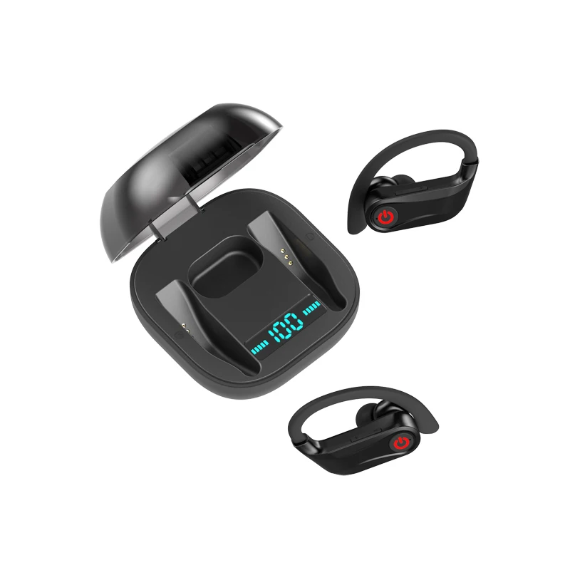 PowerHBQ Pro TWS Bluetooth 5.0 Wireless Headphones Earhook Waterproof Audifono Bluetooth Power Display HBQ Q62 Sports Earphones - ANKUX.COM
