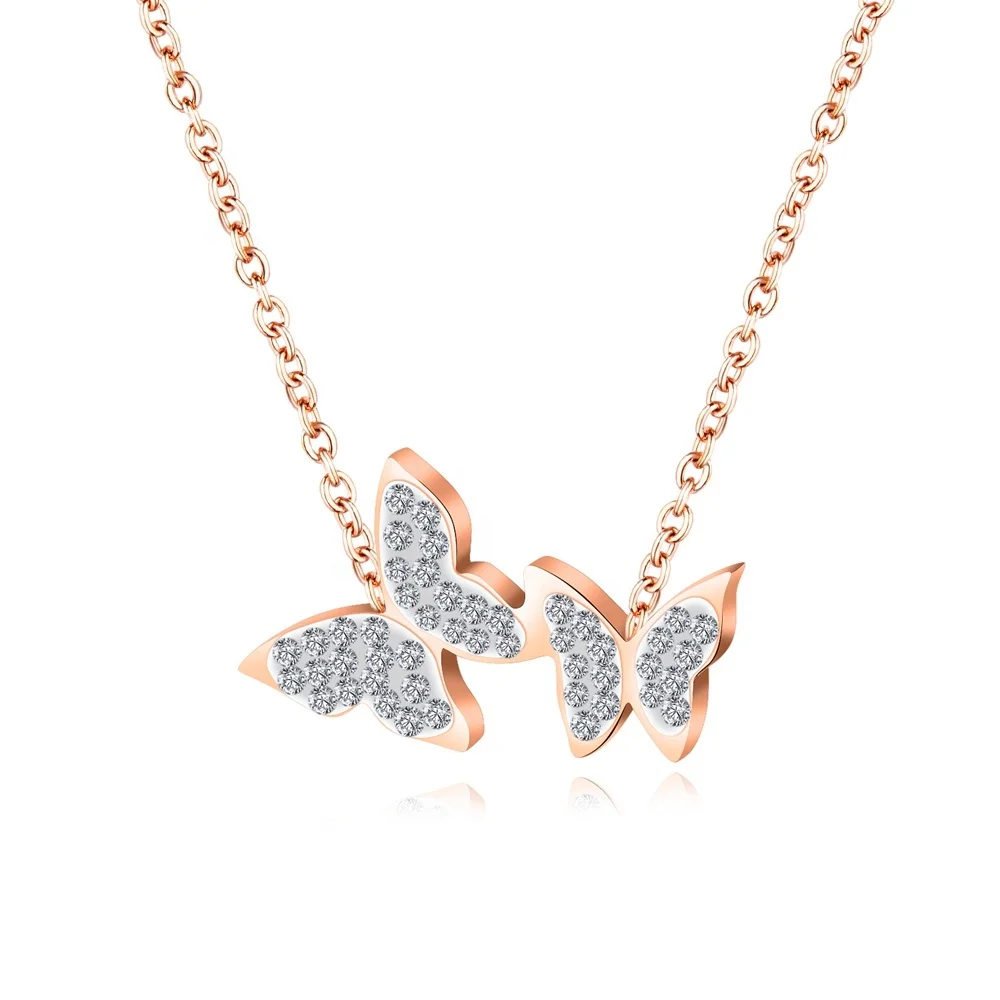 Ready Stocks Wholesale Lovely Stainless Steel Necklace Pendant Clavicle Chains Butterfly Necklace, Rose gold or custom made
Ready Stocks Wholesale Lovely Stainless Steel Necklace Pendant Clavicle Chains Butterfly Necklace, Rose gold or custom made