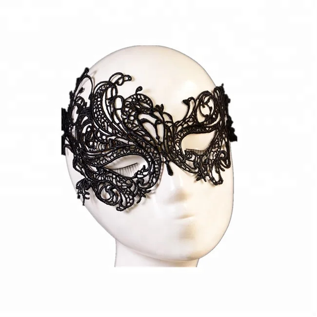 NEW LADIES BLACK LACE MASK