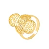 hot sale Xuping jewellery hollow design copper alloy ring dubai 24k gold plated ring costume jewellery ring