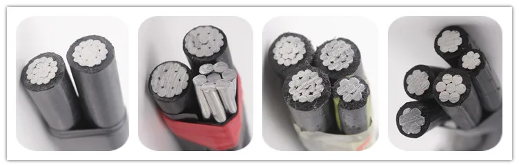 metallic aerial self-supprting(mass) xlpe insulated aluminum abc cable