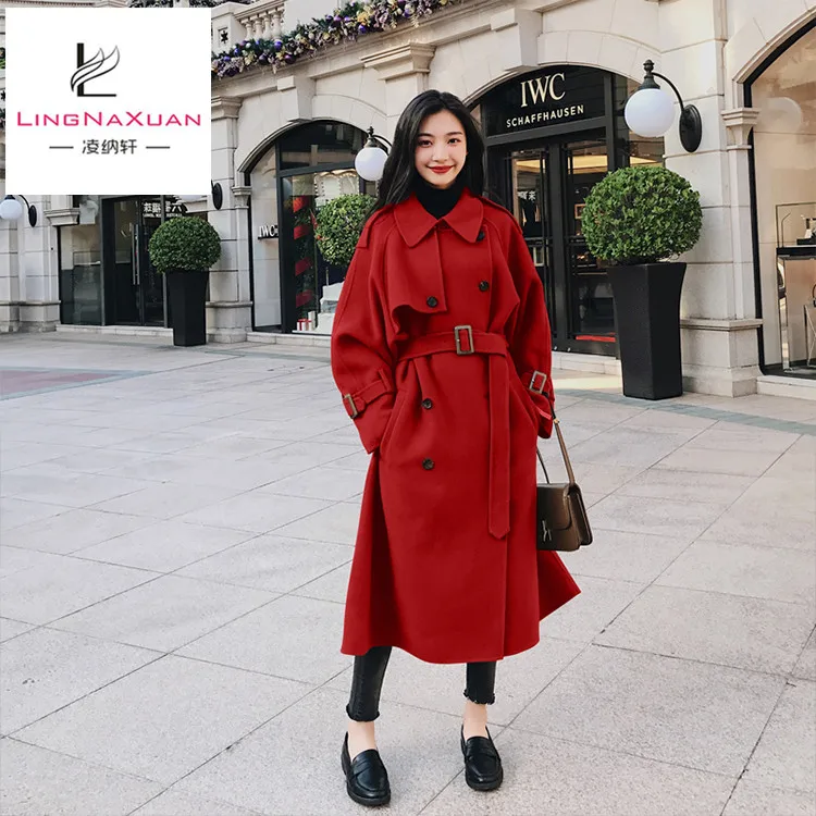 Fashion Elegance Lapel Fitted Waist Woolen Coat with Belt Jacket for Ladies, Red;green
Fashion Elegance Lapel Fitted Waist Woolen Coat with Belt Jacket for Ladies, Red;green