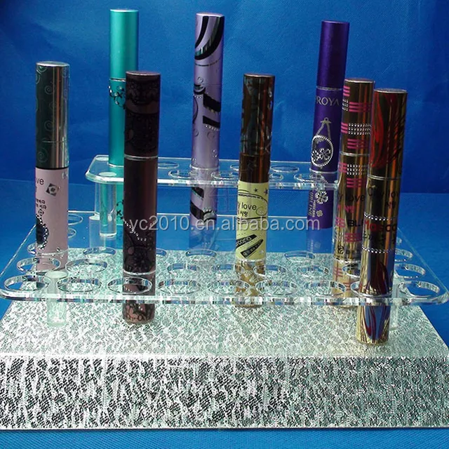 acrylic cosmetic makeup display perspex lipstick display rack