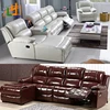 hot sale european style modern sofa set adjustable pedal genuine leather recliner sofa china