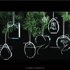 Hot Sale Multi-shaped Crystal clear Christmas glass Ornaments with custom logo for Christmas Decoration