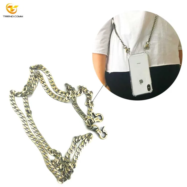 For iPhone PC Bumper TPU Acrylic Cover Universal Chain Silver Metal Lanyard Crossbody Cell Phone Case
For iPhone PC Bumper TPU Acrylic Cover Universal Chain Silver Metal Lanyard Crossbody Cell Phone Case