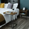 Wholesale Furniture Manufacturers Modern Side Coffee Wood C Table Table On Casters