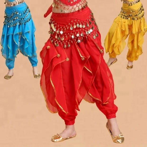 Mejor baile niños niña niño danza del vientre traje realizar trajes Top pantalones de baile indio 3 colores 3 tamaños S, M, L