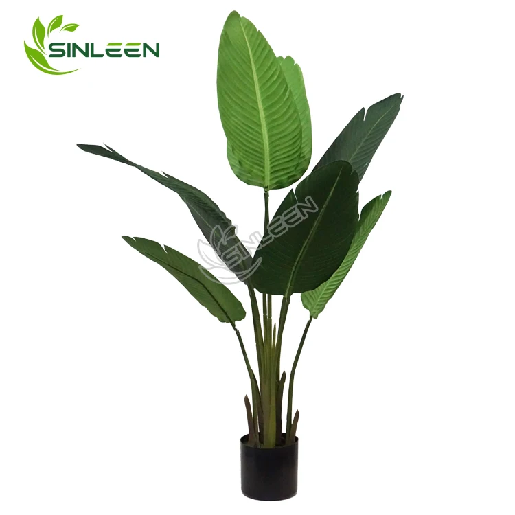 Bird Of Paradise Large Indoor Canna Plant Artificial Ravenala Madagascariensis, Green
Bird Of Paradise Large Indoor Canna Plant Artificial Ravenala Madagascariensis, Green