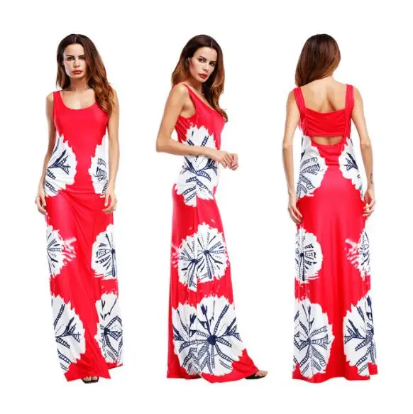 Customized Floral Print Boho plus size dress clothing dress Women women long dress, As picture
Customized Floral Print Boho plus size dress clothing dress Women women long dress, As picture