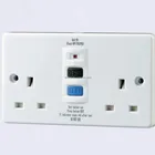 Twin 13A RCD protected Unswitched socket 30mA &10mA RCD0230PD