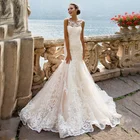 Latest Mermaid Appliqued Wedding Dress Sleeveless Sweetheart Neck Bridal Gown New Design