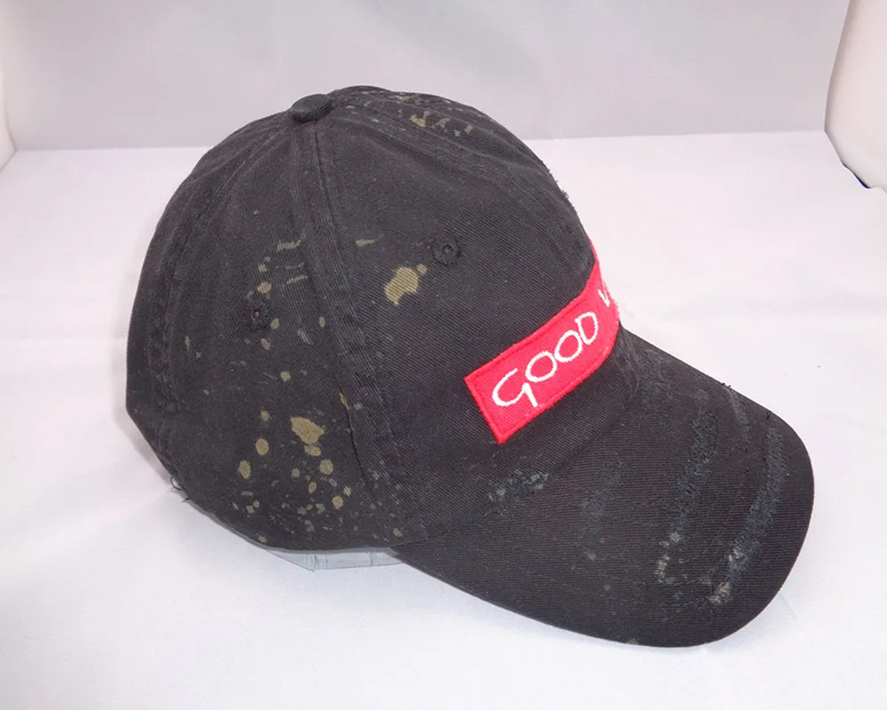 bleached baseball cap