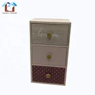 Decorative small storage cabinet multiple drawer wood box