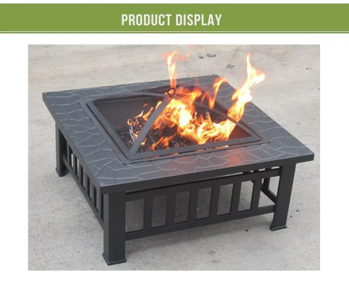 Garden Treasures Fire Pit Square Metal Fire Pit Garden Fire Bowl